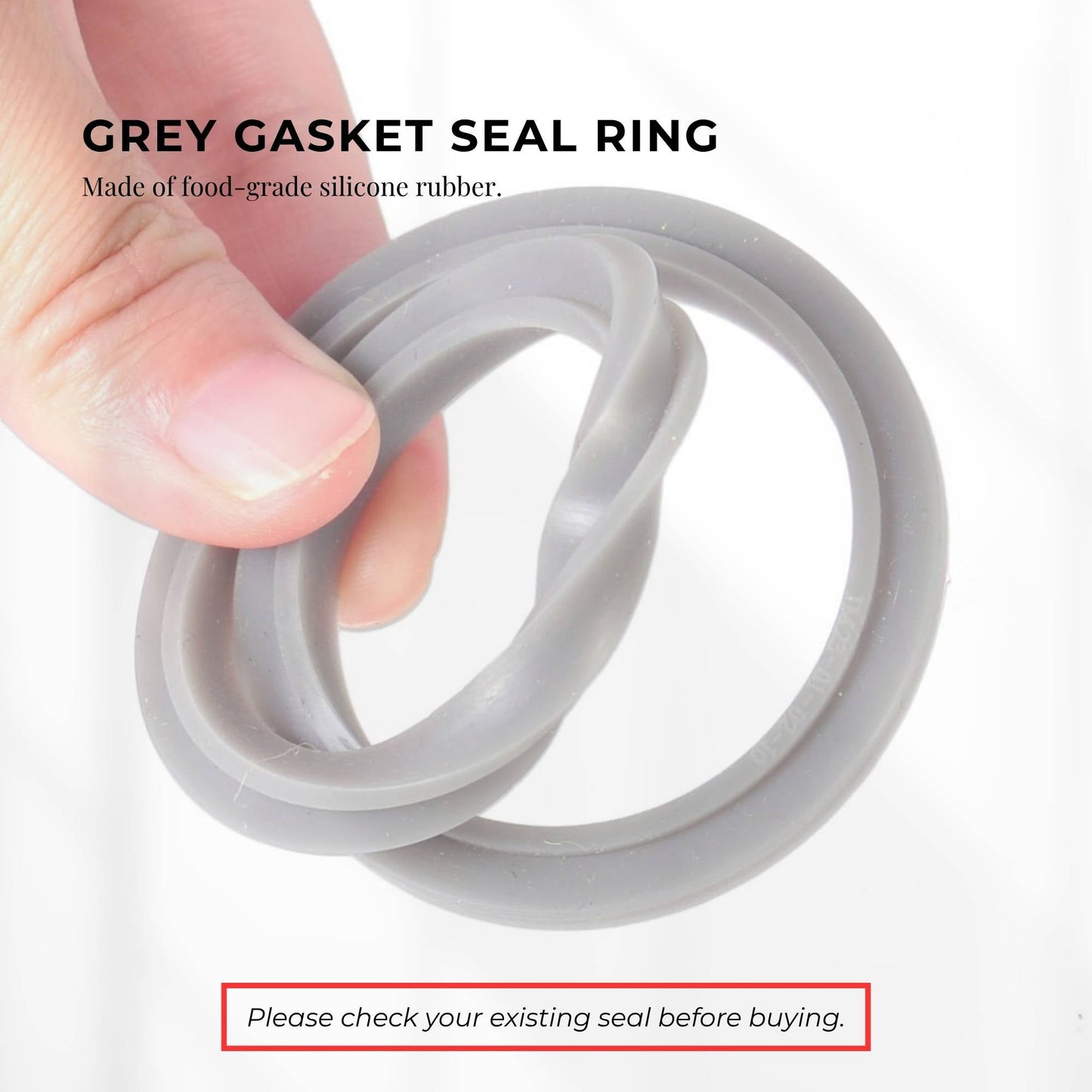 2x Grey Gasket Seal Ring Compatible with Nutribullet 600 900 1200W 90mm