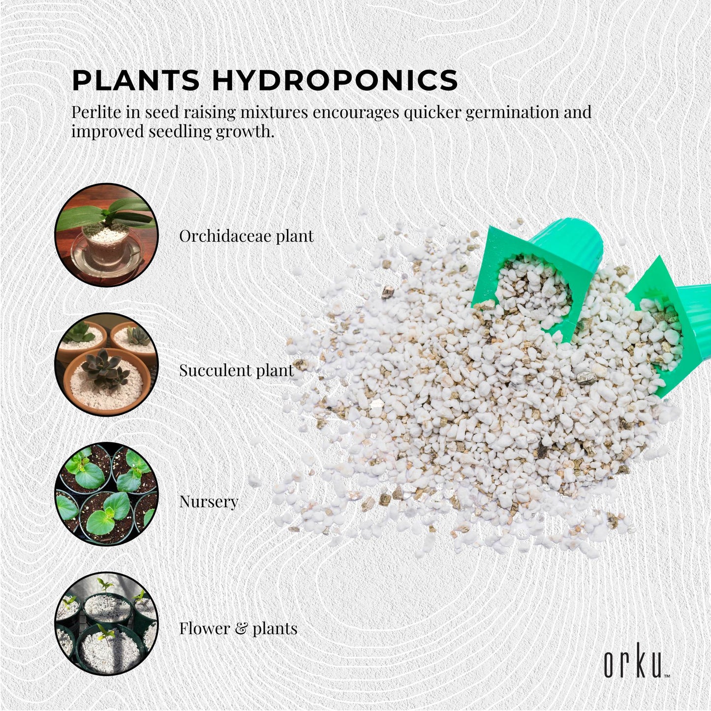 Orku 100L Perlite Super Coarse Premium Soil Expanded Medium Plants Hydroponics