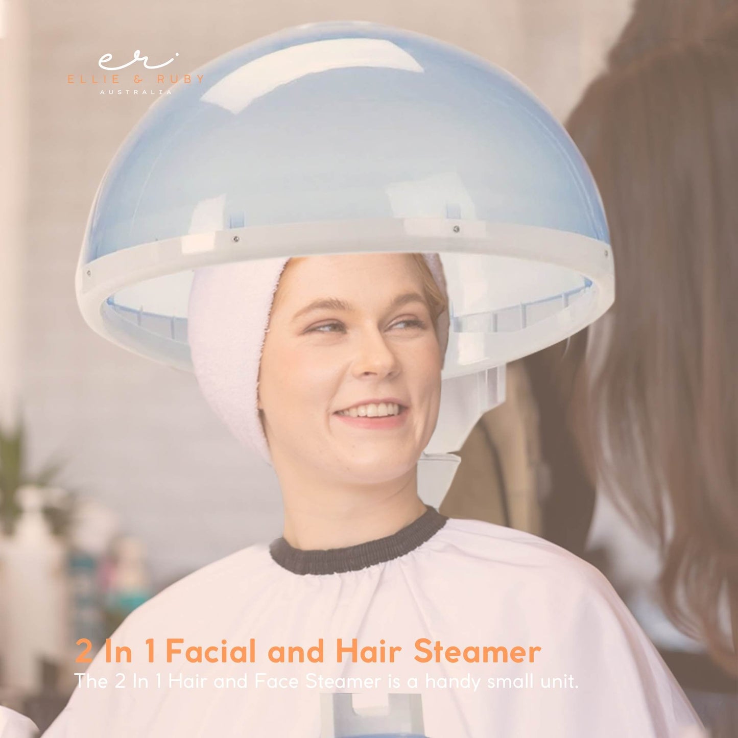 Ellie & Ruby 2-in-1 Facial Hair Steamer Ozone Steam Machine Portable Tabletop