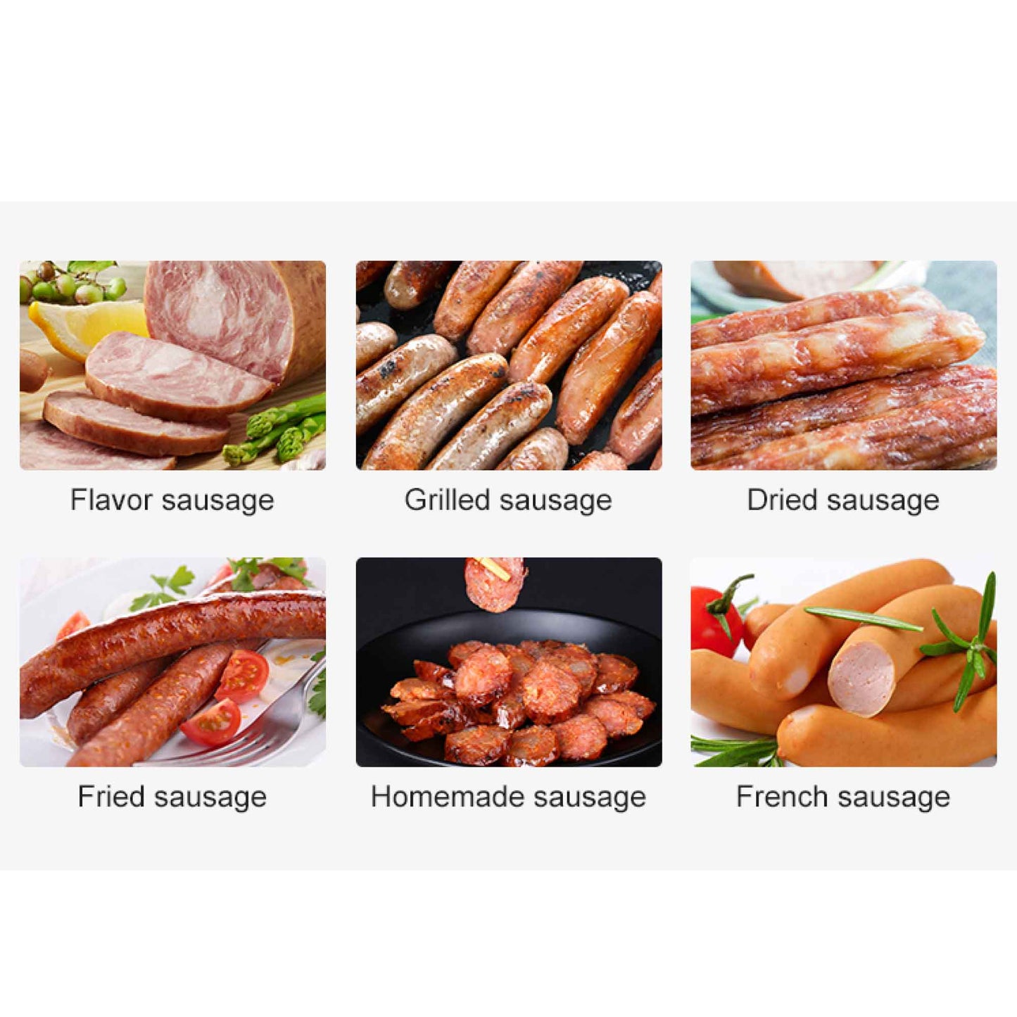 Kitchee 7L Manual Horizontal Sausage Filler - Stainless Stuffer Meat Press Machine