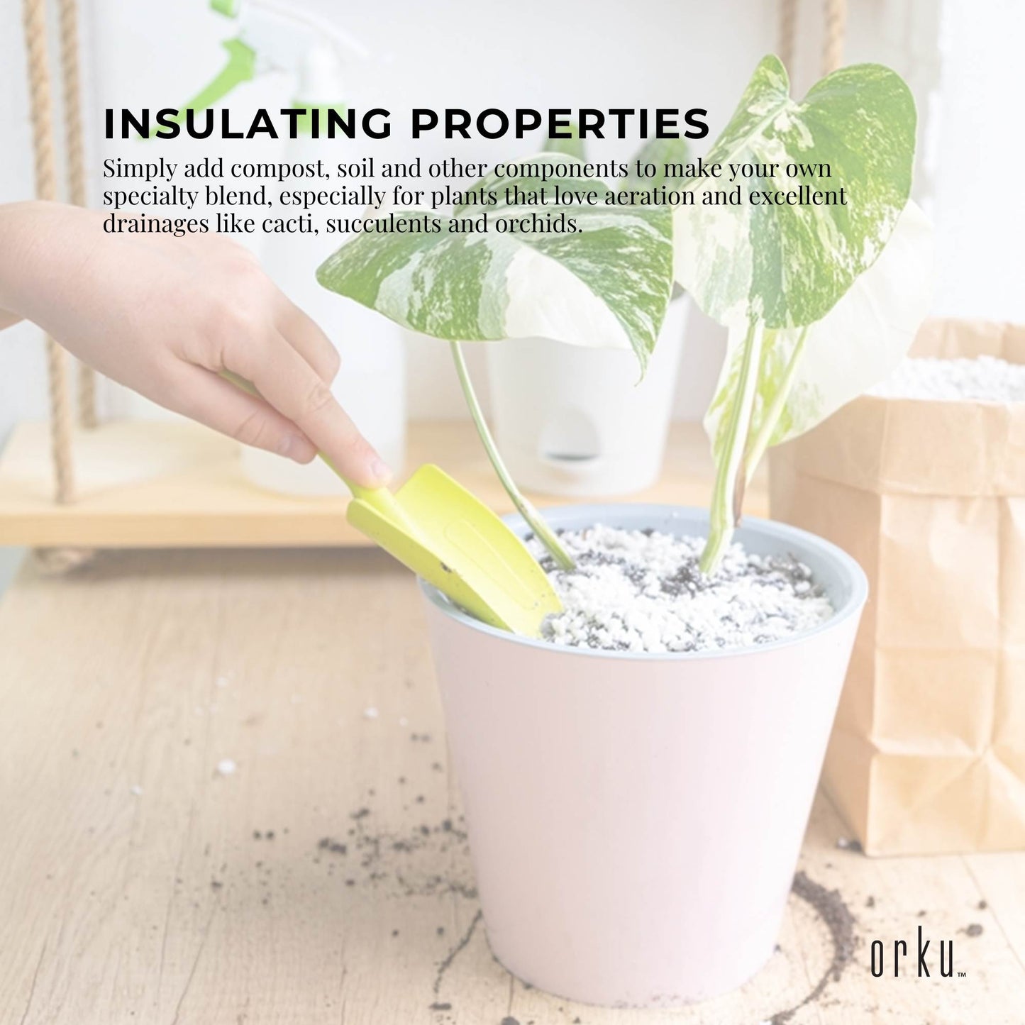 Orku 50L Perlite Super Coarse Premium Soil Expanded Medium Plants Hydroponics