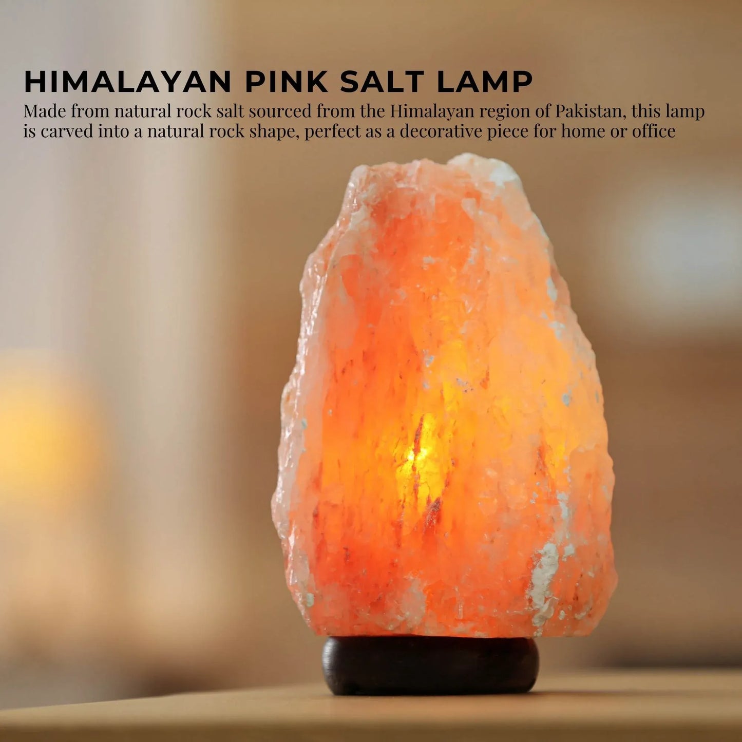 12V 12W 2-3 Kgs Himalayan Pink Salt Lamp Natural Rock Crystal Light Bulb On/Off