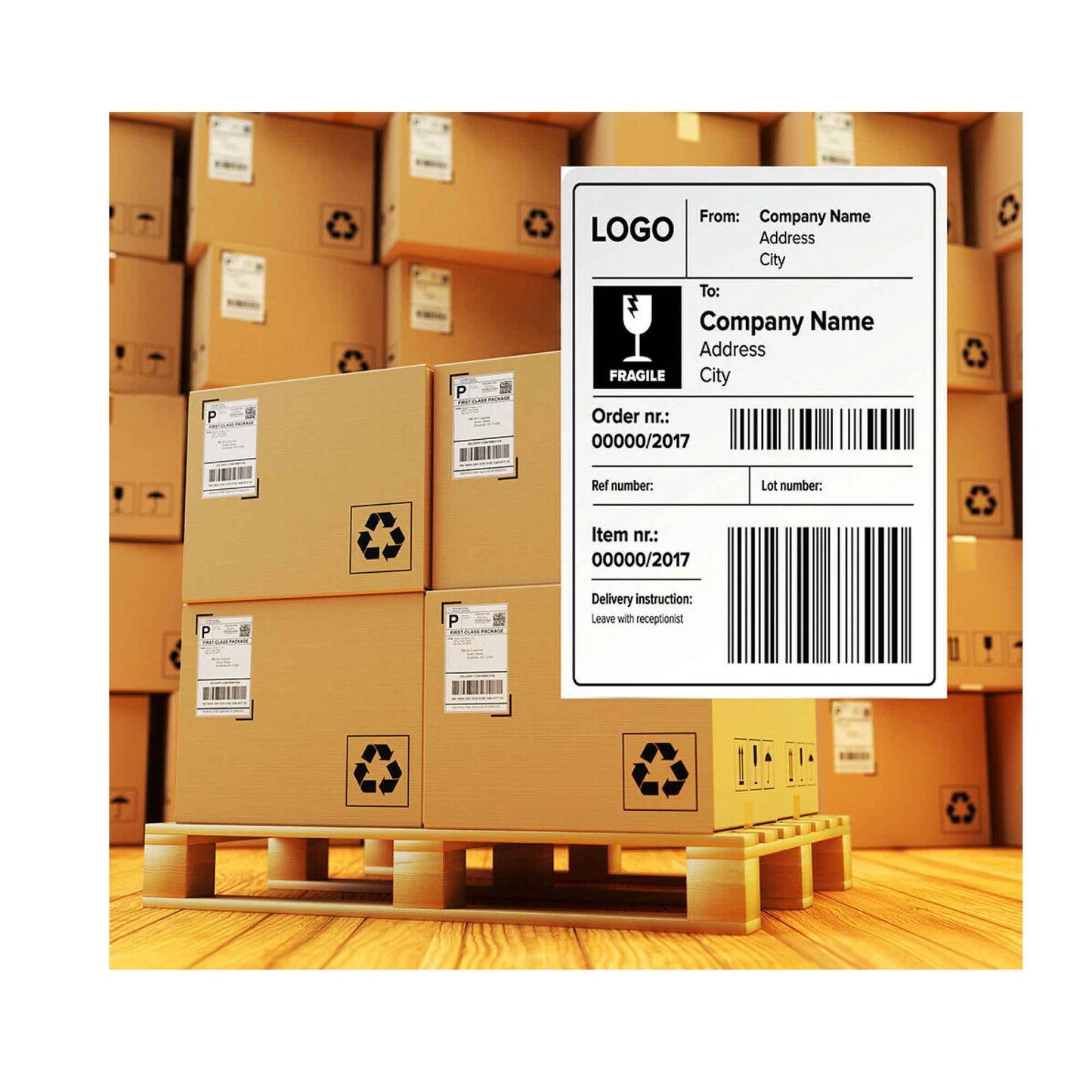 1 Roll x 400 Label Stickers