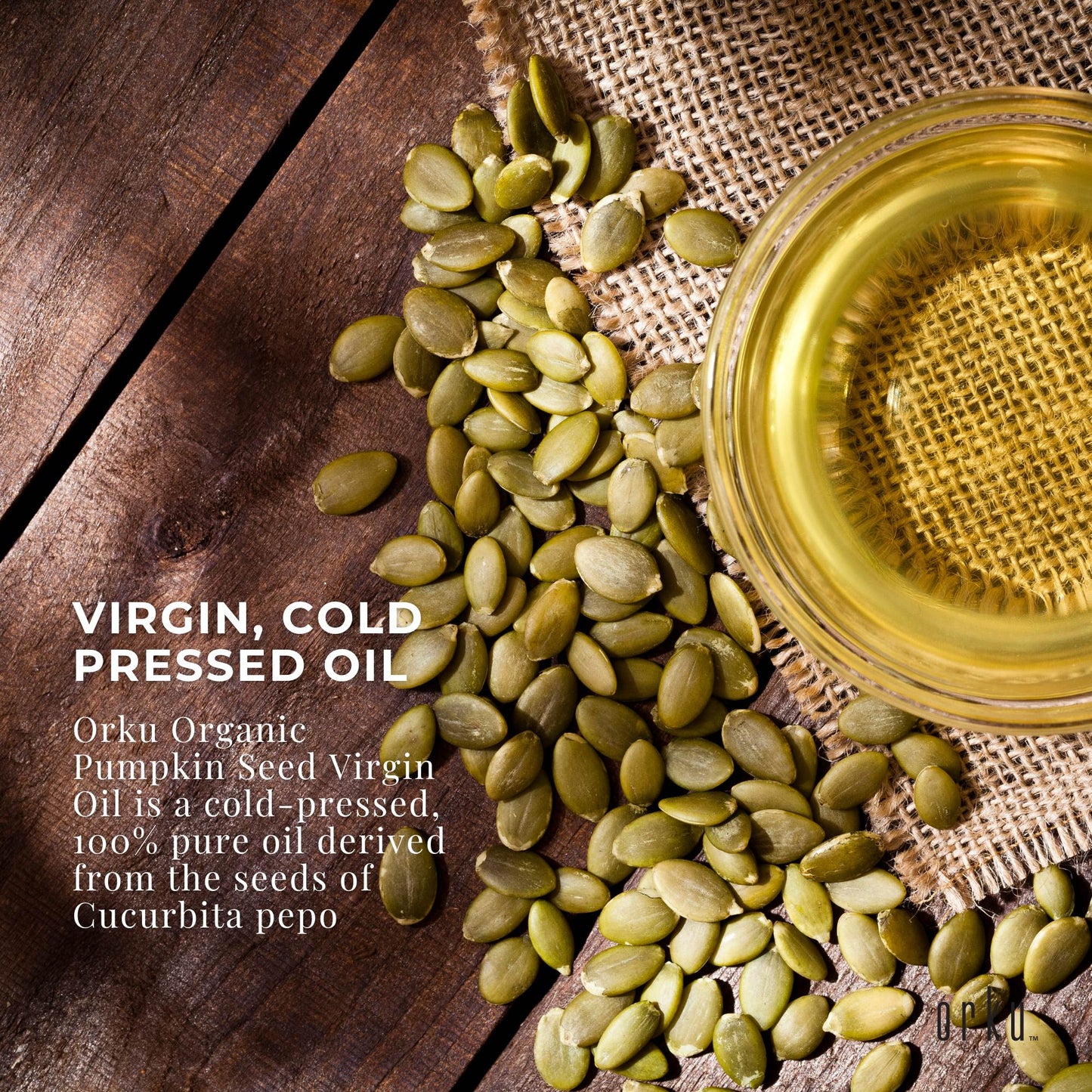 Orku 5L Organic Pumpkin Seed Oil – Virgin Cold Pressed Unrefined Cosmetic Gr.