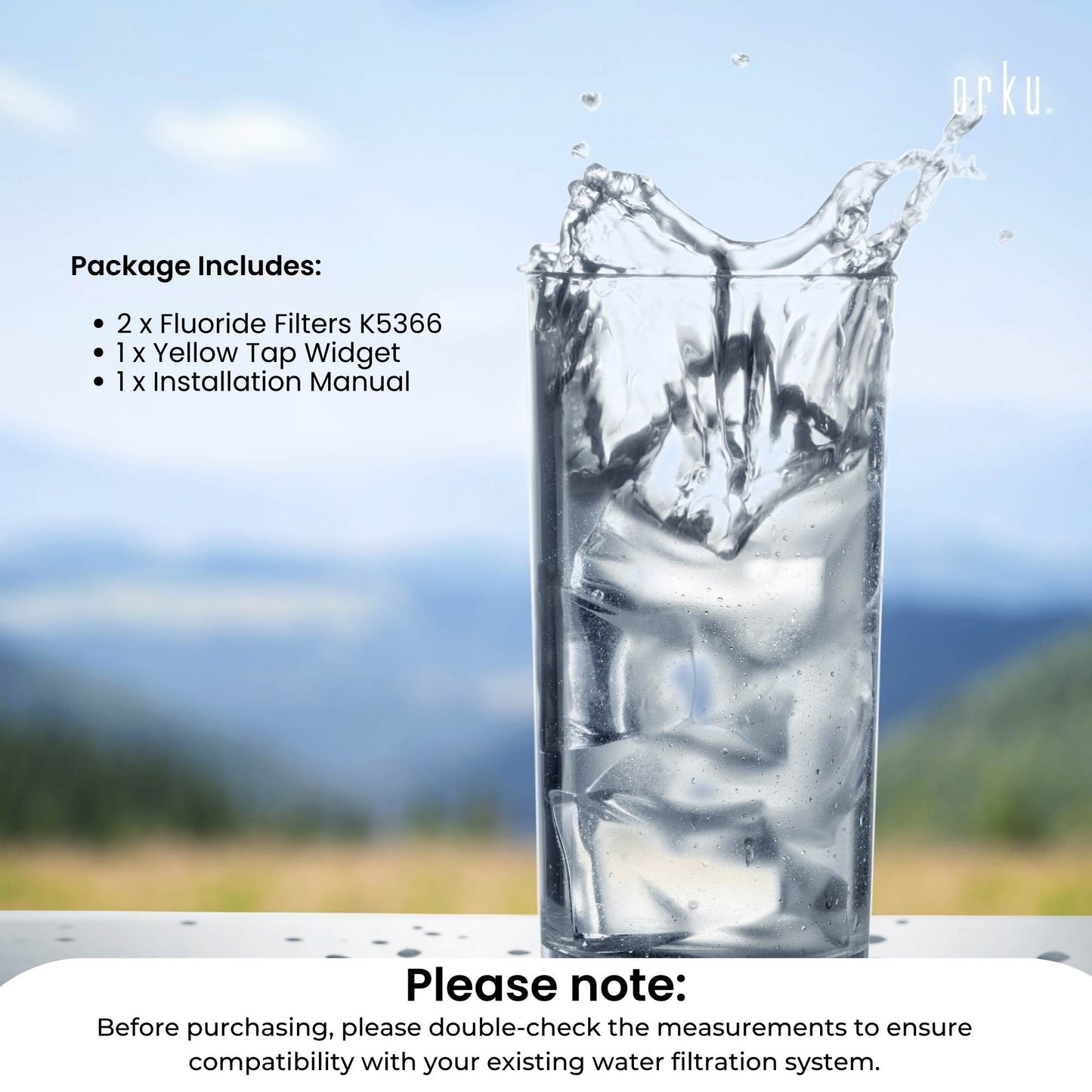 Orku Fluoride Reduction Filter K5366 - Compatible with Berkey PF-2