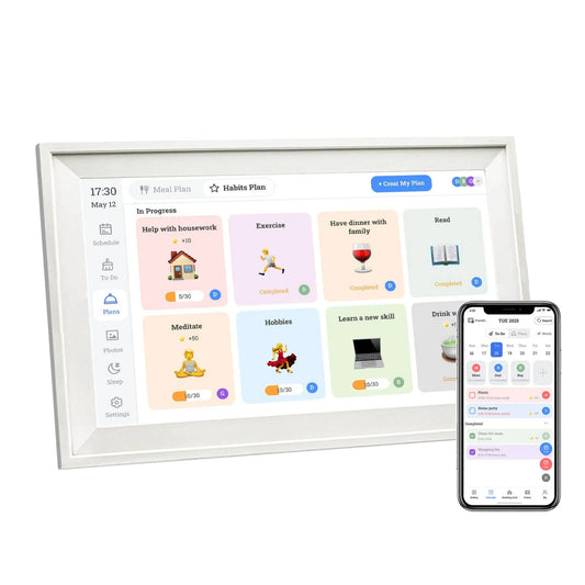 Kitchee Digital Calendar Smart Family Planner - 39.5cm Touchscreen Display White