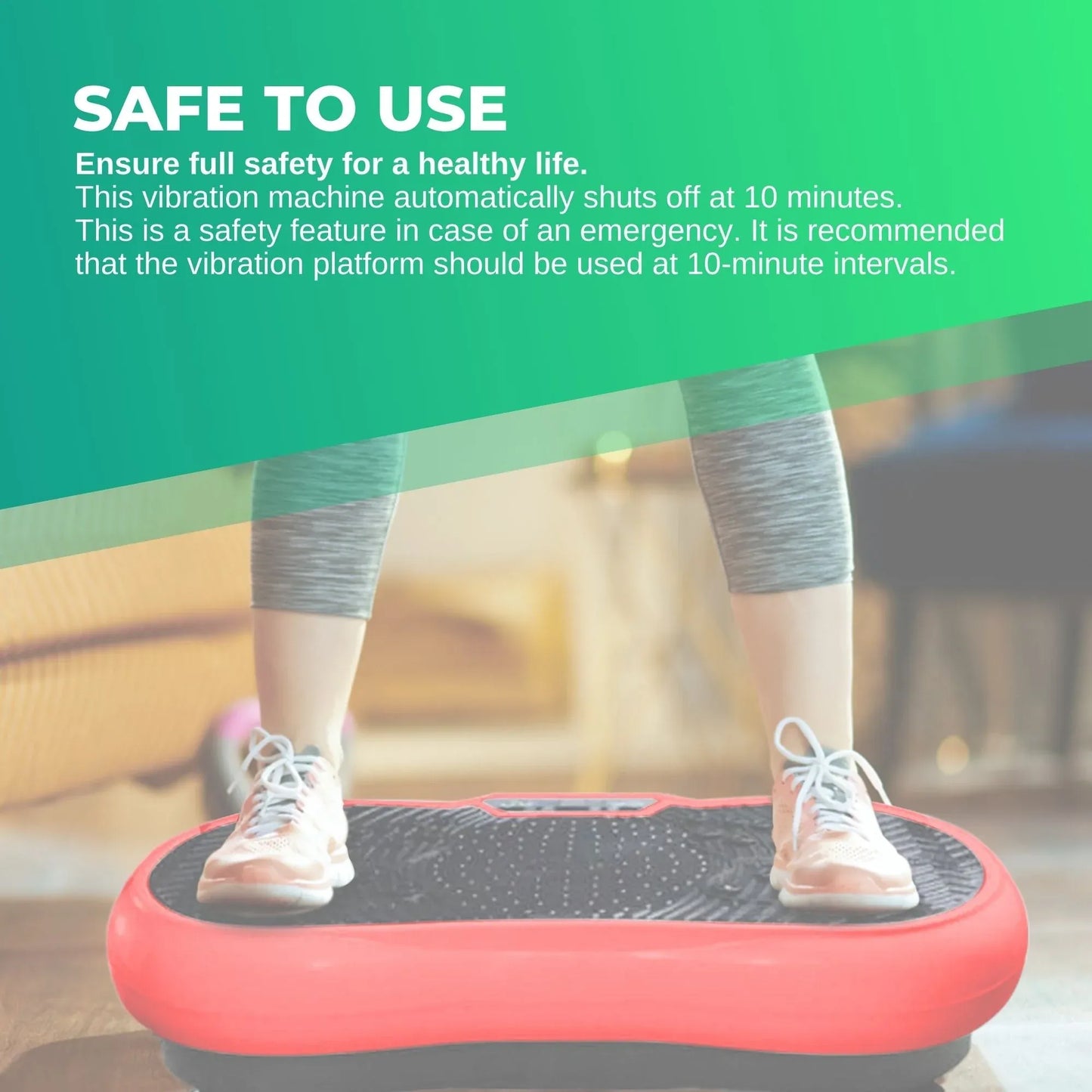 Social Hike Vibration Plate Exercise Platform - Vibrating Workout Machine Red