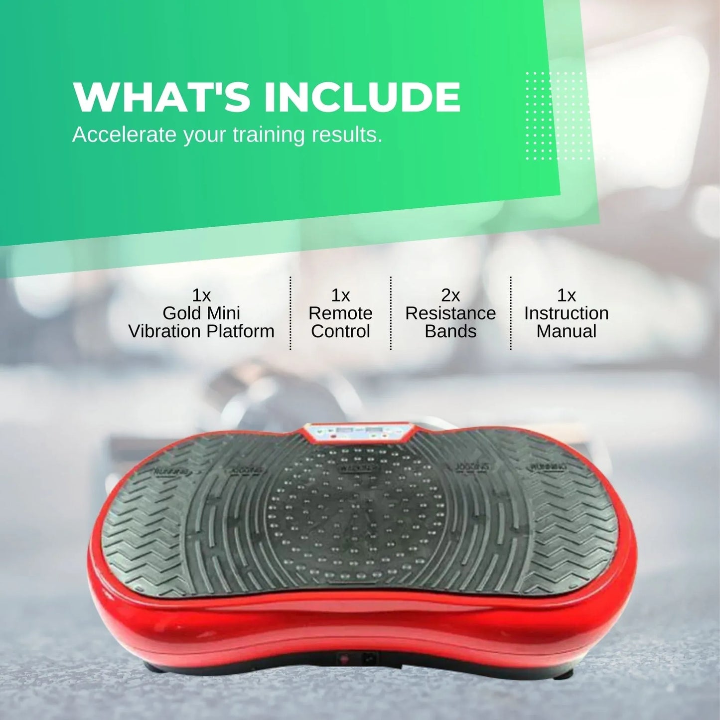 Social Hike Vibration Plate Exercise Platform - Vibrating Workout Machine Red