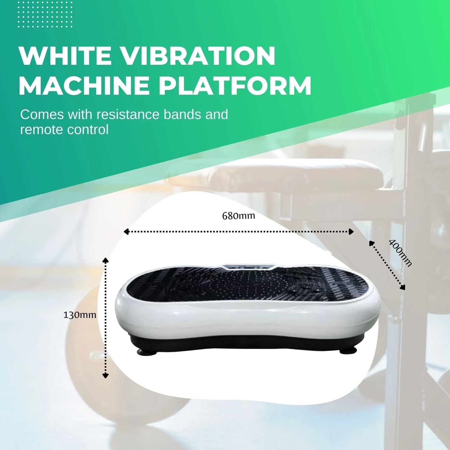 Social Hike Vibration Plate Exercise Platform - Vibrating Workout Machine White