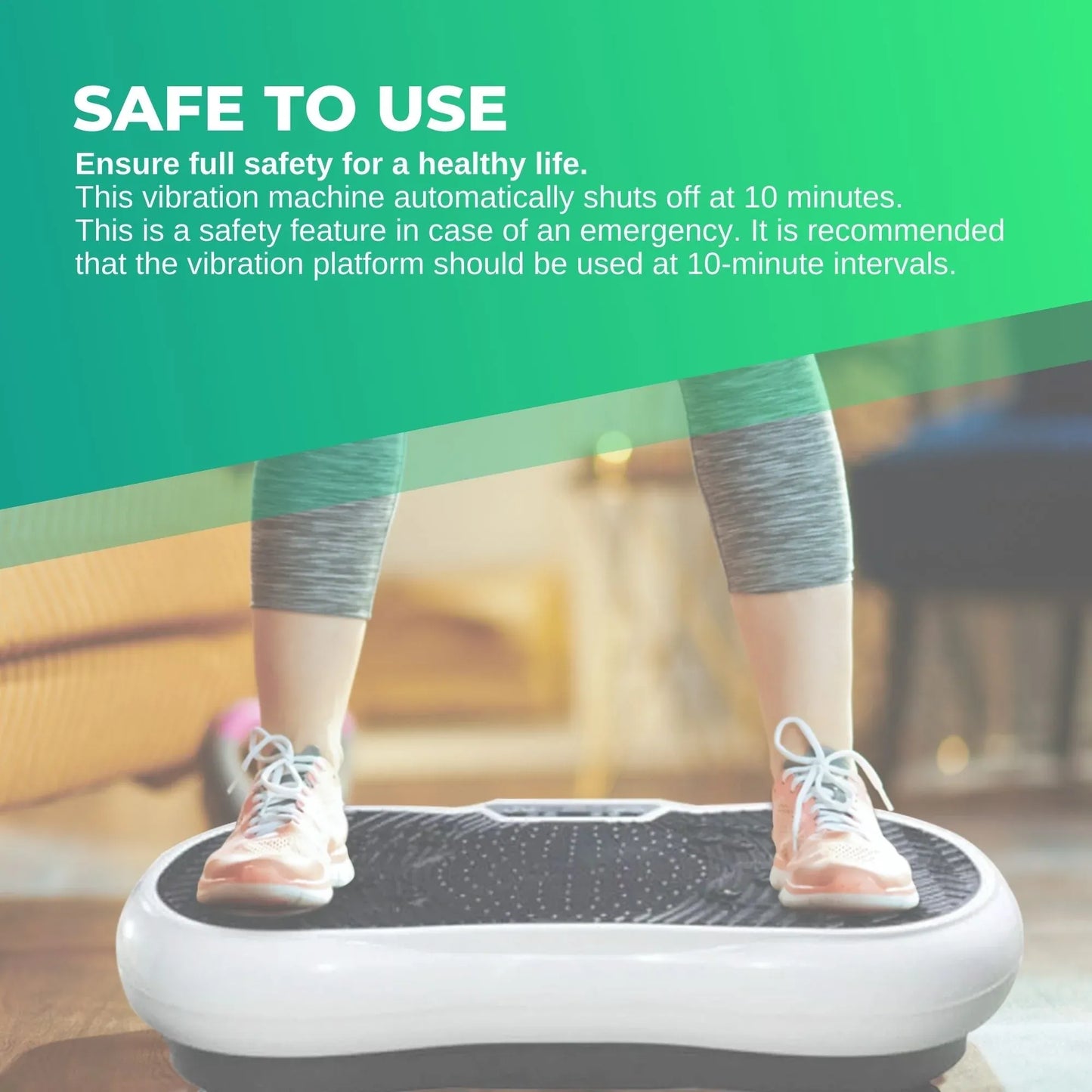 Social Hike Vibration Plate Exercise Platform - Vibrating Workout Machine White