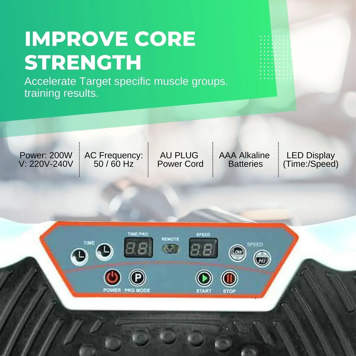 Social Hike Vibration Plate Exercise Platform - Vibrating Workout Machine White