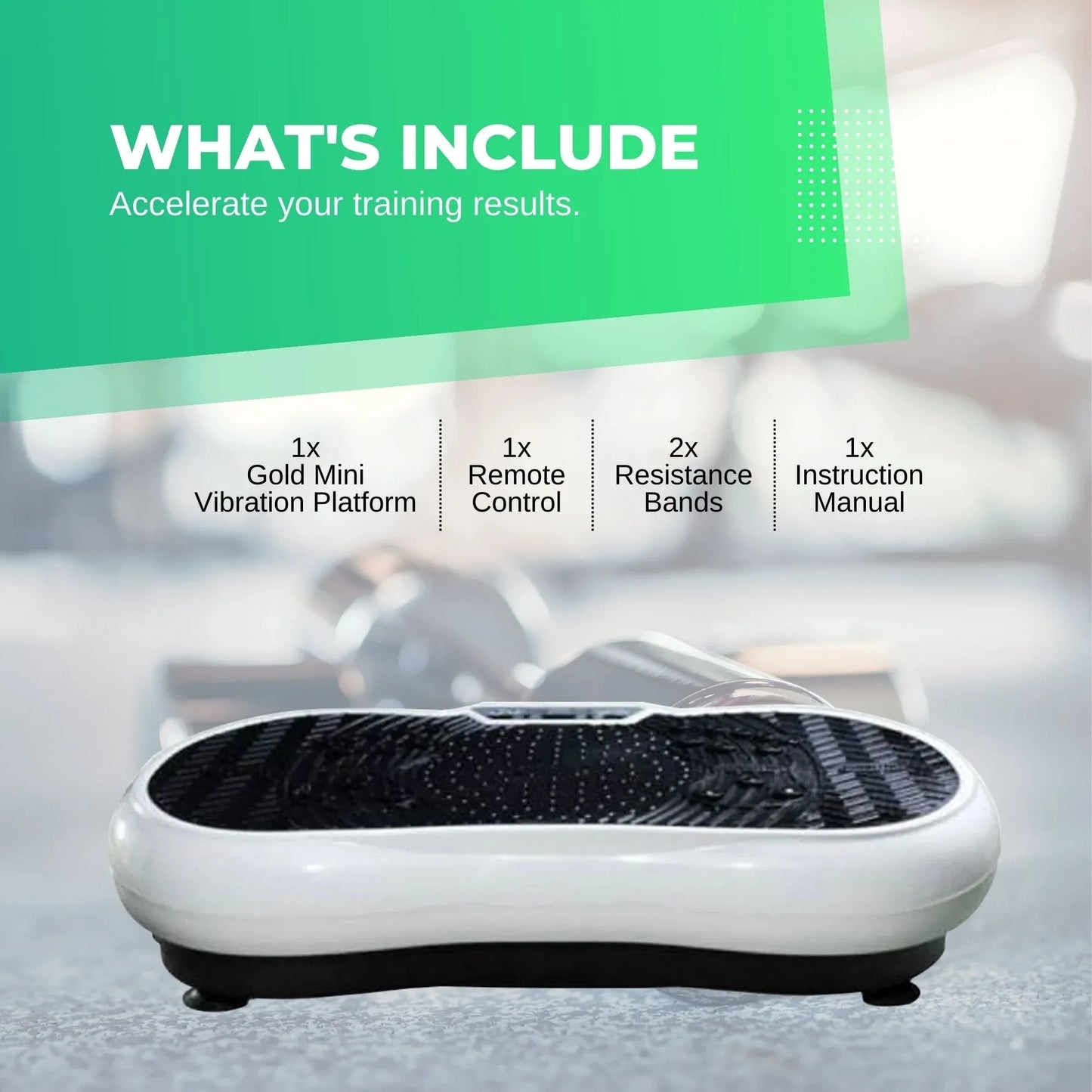 Social Hike Vibration Plate Exercise Platform - Vibrating Workout Machine White