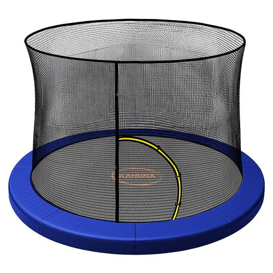 Kahuna 12ft Trampoline Pad and Net - Blue