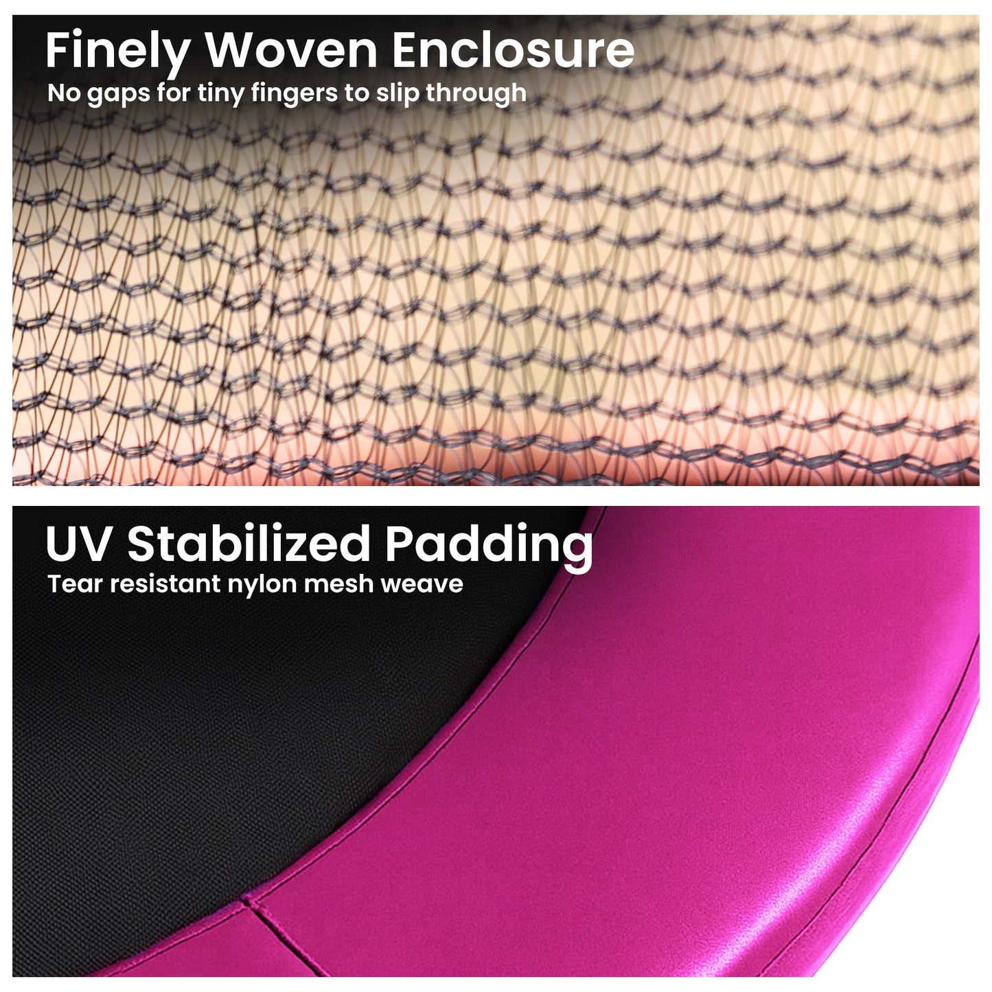 Kahuna 14ft Trampoline Pad and Net - Pink