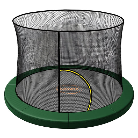 Kahuna 16ft Trampoline Pad and Net - Green