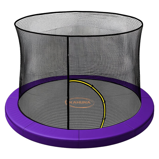 Kahuna 16ft Trampoline Pad and Net - Purple