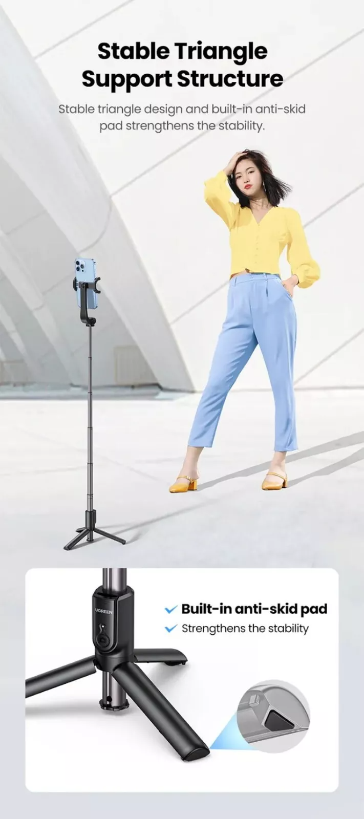 UGREEN 50735 Tripod Selfie Stick