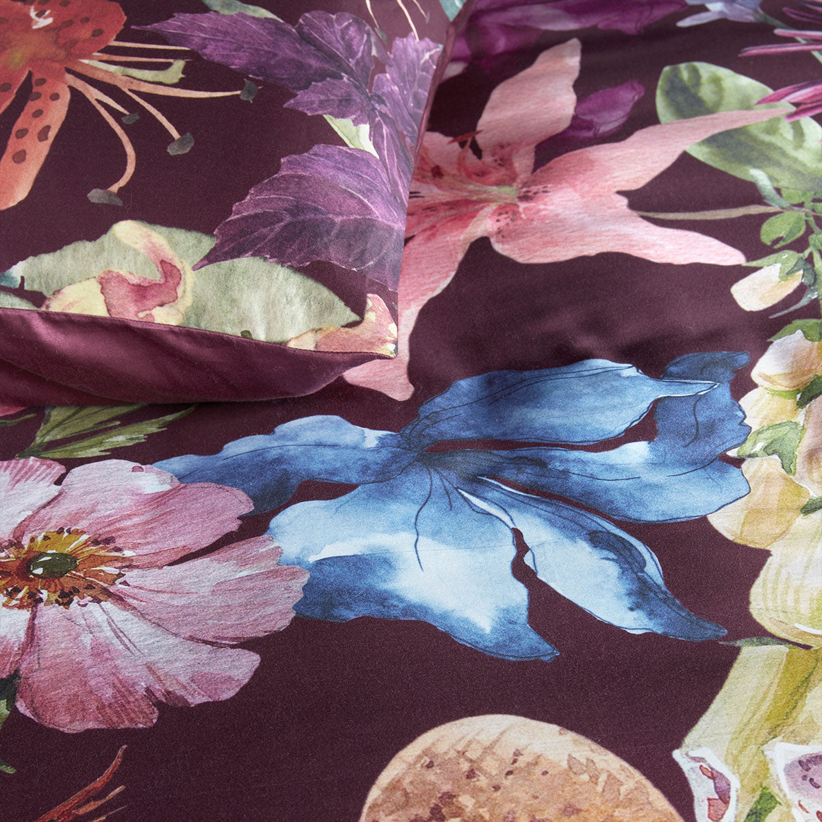 Bedding House Lily Multi Cotton Floral Quilt Cover Set King