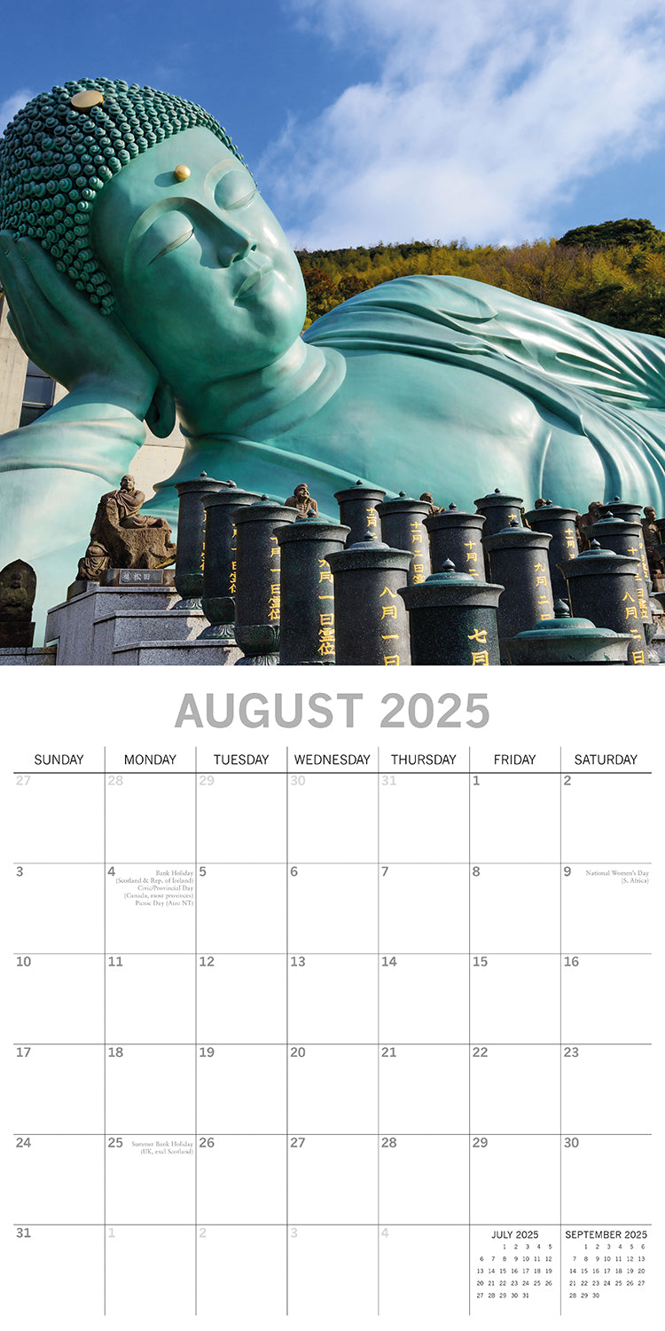 Japan 2025 Square Wall Calendar 16-Month Christmas New Year Premium Planner Gift