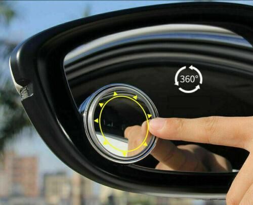 360 Degree Adjustable Blind Spot Mirror Pair Wide Angle Rearview Add-on 2PCS