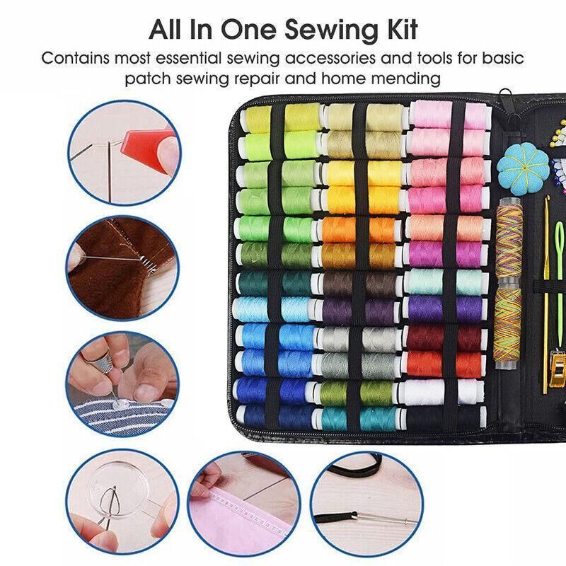Sewing Kit 183Pcs Portable Mini Premium Travel Home Beginner Emergency