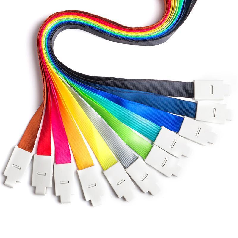 20PCS Badge PVC Swipe Work Opal Card Holder Security ID Tag Hang Lanyard Strap - Yellow 20PCS