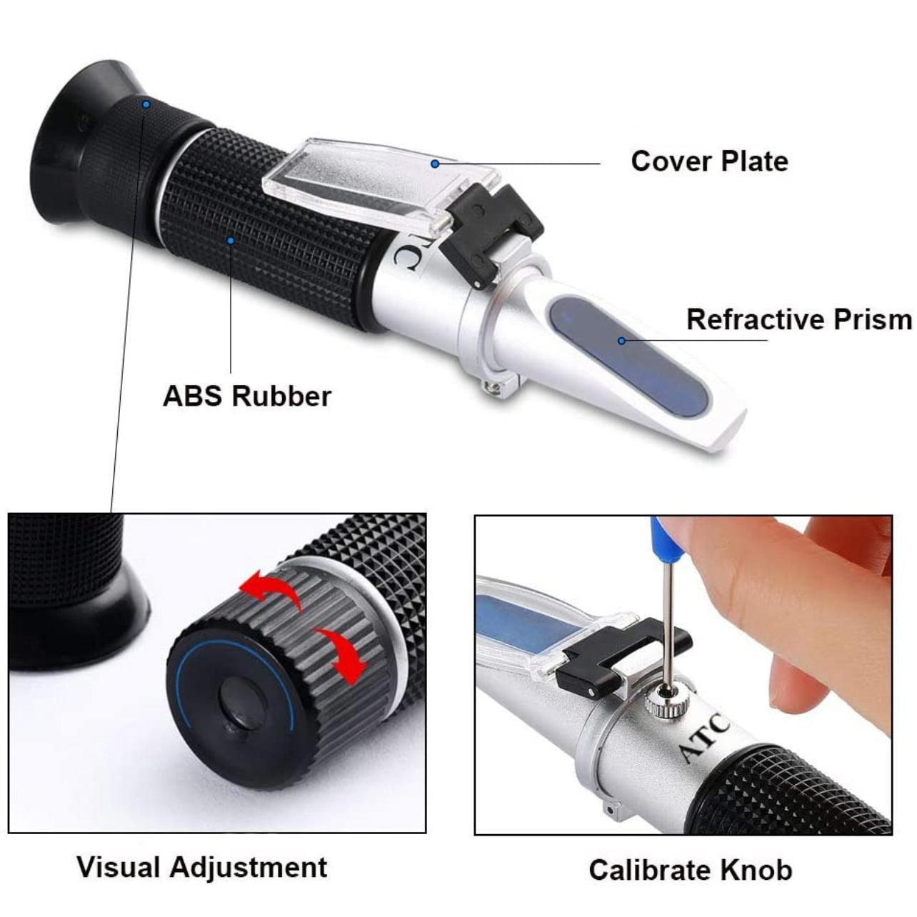 58-90% Honey Refractometer Calibration Refractometer Honey Moisture Meter Au