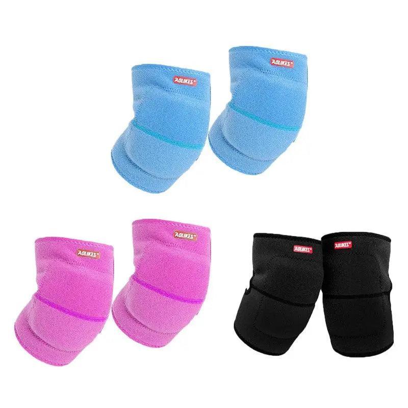 Aolikes Kid Knee Pad Crash Proof Antislip Basketball Skating Protector M Size - Black