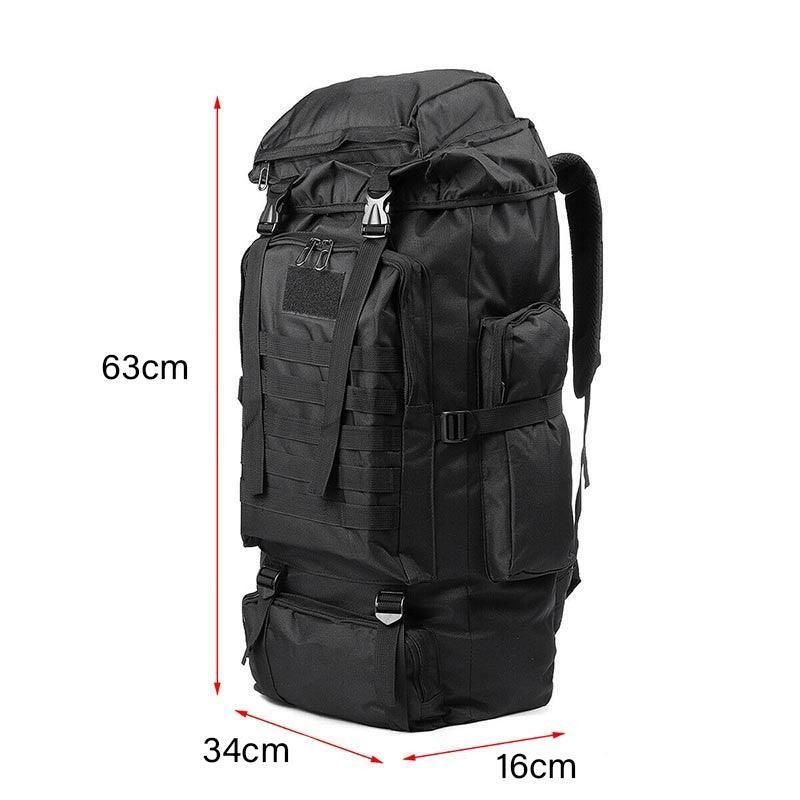 80L Military Tactical Backpack Bag Outdoor Hiking Trekking Camping Rucksack Au