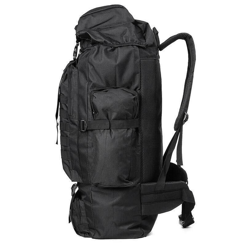 80L Military Tactical Backpack Bag Outdoor Hiking Trekking Camping Rucksack Au