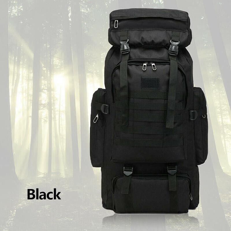 80L Military Tactical Backpack Bag Outdoor Hiking Trekking Camping Rucksack Au