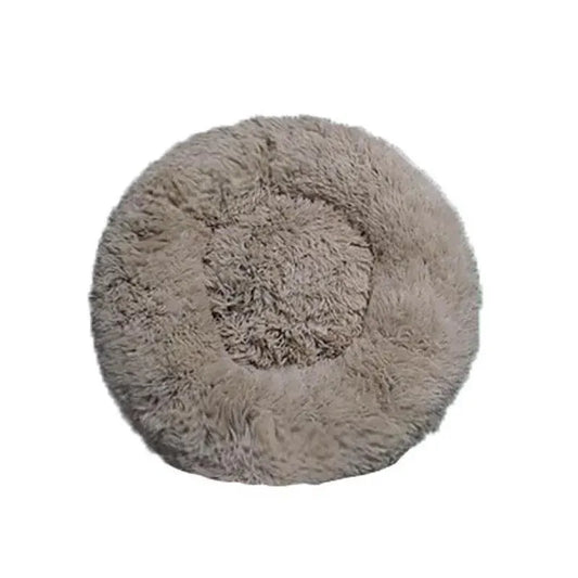Coffee Cat Bed Pet Bed Dog Donut Nest Calming Deep Sleeping Soft Plush Kennel Washable - 100CM