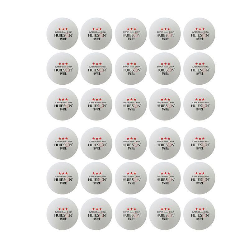 30PCS 3-Star Table Tennis Balls Professional Pingpong Ball Training Ball 40mm - White