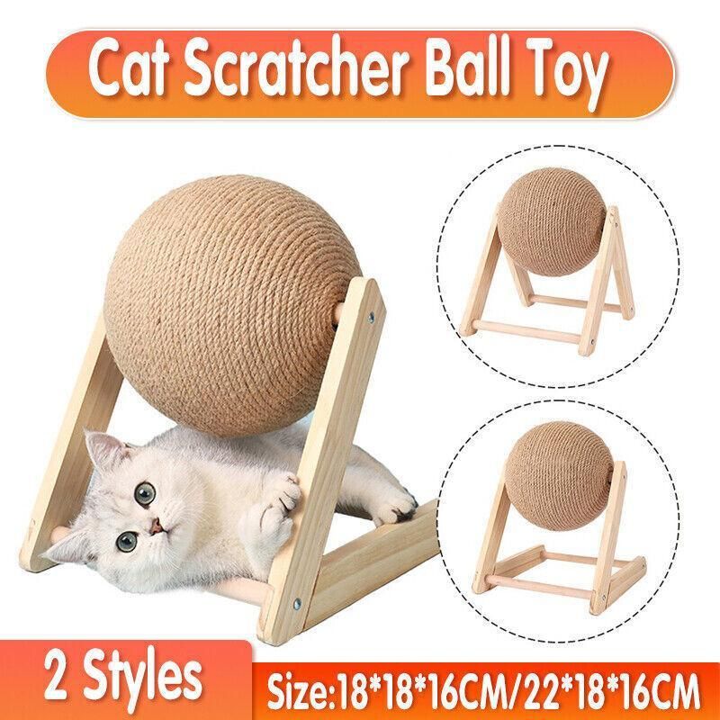 Cat Scratching Ball Cat Scratcher Toy Cats Scratcher Post Natural Sisal - Small (L-Type)