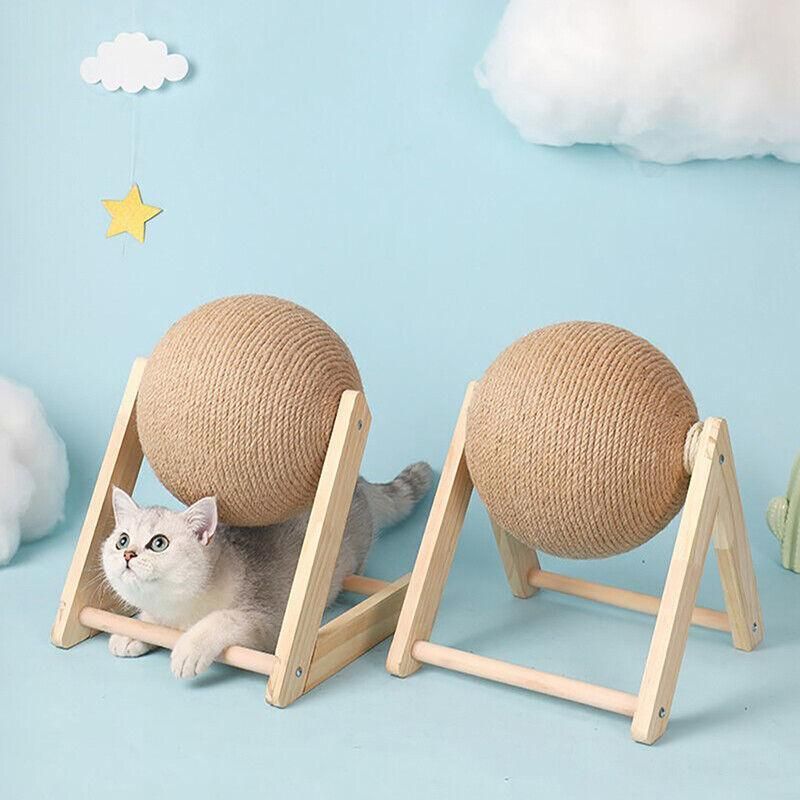 Cat Scratching Ball Cat Scratcher Toy Cats Scratcher Post Natural Sisal - Small (L-Type)
