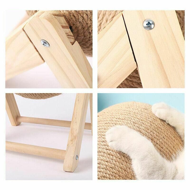 Cat Scratching Ball Cat Scratcher Toy Cats Scratcher Post Natural Sisal - Small (V-Type)