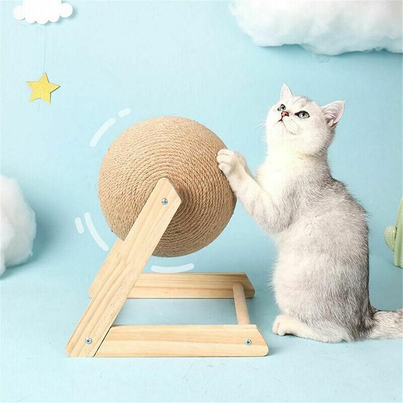 Cat Scratching Ball Cat Scratcher Toy Cats Scratcher Post Natural Sisal - Small (V-Type)