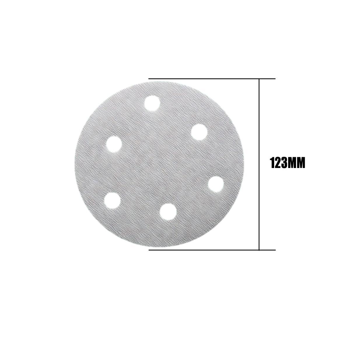 100x 123mm 6/8-Hole Sanding Discs Hook Loop Orbital Sander Pads 80 120 240 Grit - 240 Grits（6-Hole）