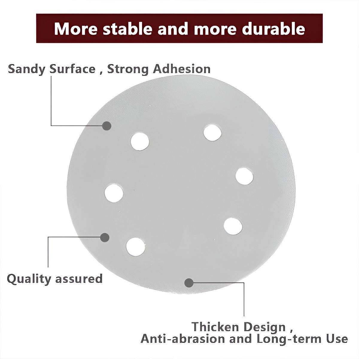 100x 123mm 6/8-Hole Sanding Discs Hook Loop Orbital Sander Pads 80 120 240 Grit - 400 Grits（8-Hole）
