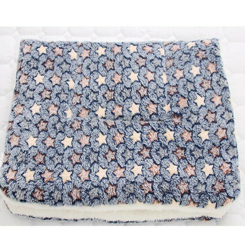 L Size Puppy Dog Cat Cushion Mattress Blanket Bed Soft Warm Pad Winter Kennel House - Brown Footprint