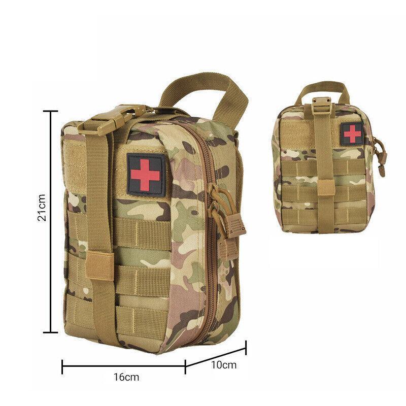 Tactical Molle Rip Away Emt Ifak Medical Pouch First Aid Kit Utility Bag Au Send - Red