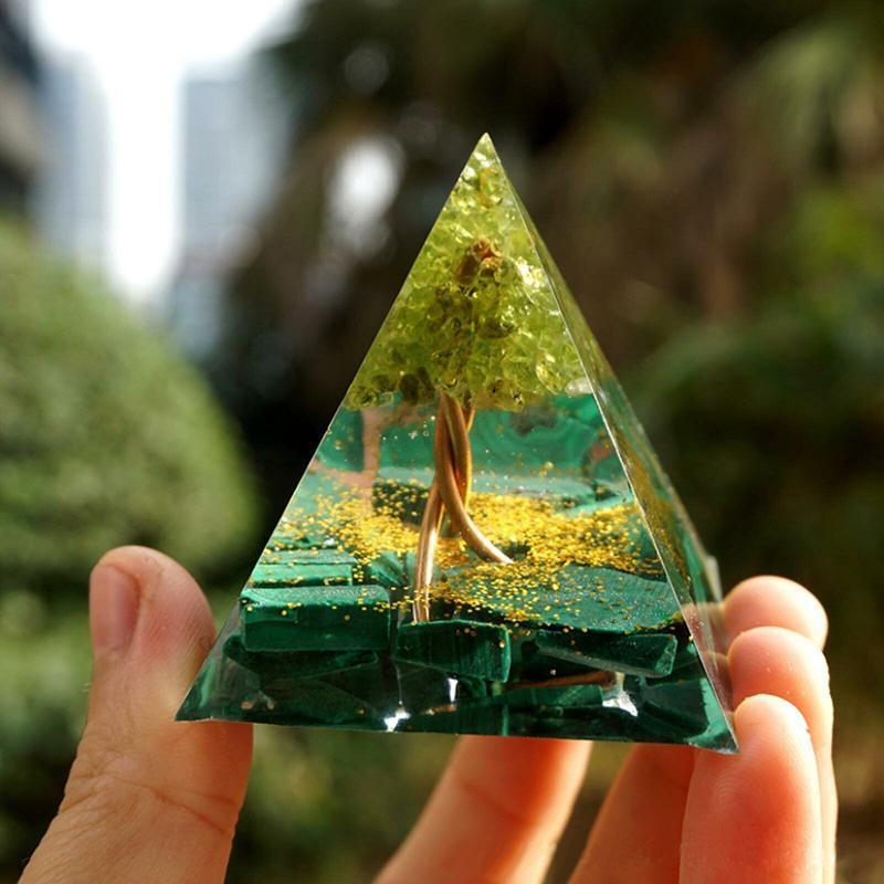 Amethyst Crystal Sphere Orgonite Pyramidamp Obsidians - Purple(50mmx50mm)