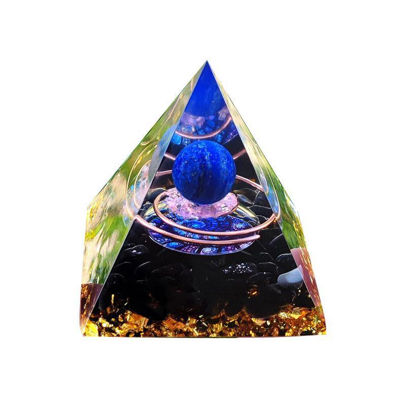 Amethyst Crystal Sphere Orgonite Pyramidamp Obsidians - Purple(50mmx50mm)