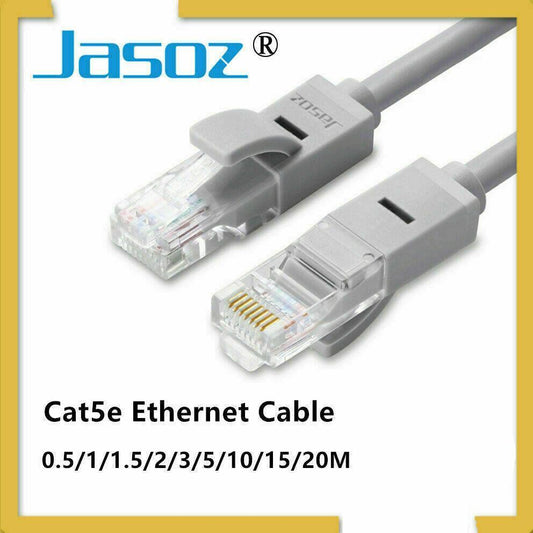 Jasoz Cat5E Ethernet Network Cable Lan Router Internet Patch 1 2 3 5 10 15 20M - 15m