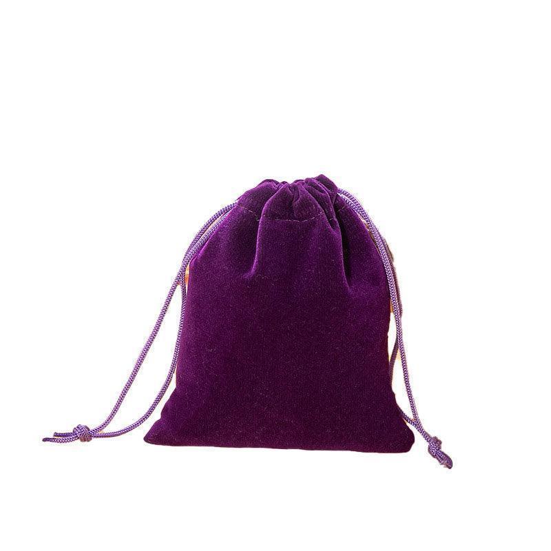 50X Small Velvet Cloth Drawstring Bags Gift Bag Jewelry Ring Pouch Earring Favor 7x9 - Black