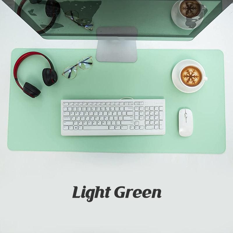 Large Leather Gaming Mouse Pad Waterproof Desk Keyboard Mat 120 x 60cm - Grey