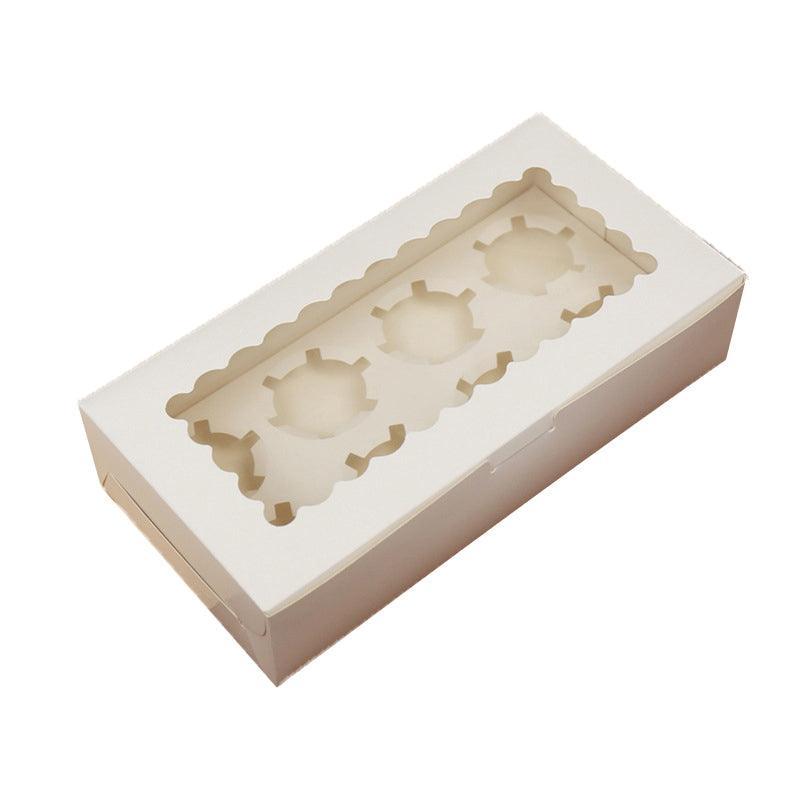 Cupcake Box Cases 1/2/4/8/12 Holes Window Face Cases Party Wedding Muffin Baking - 12 Holes 5PCS