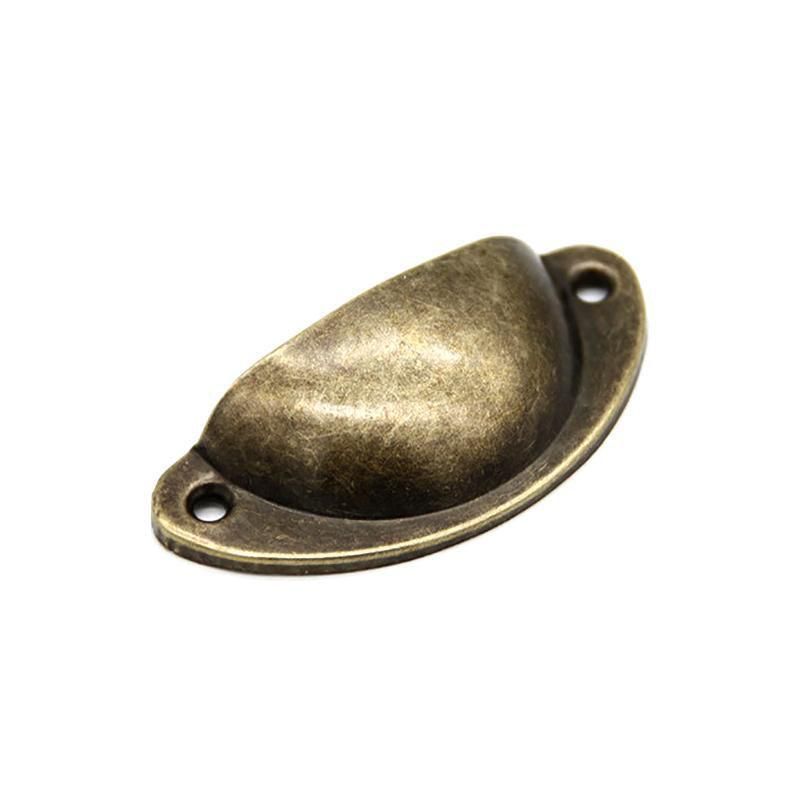 30X Modern Cup Cabinet Handle Knob Drawer Furniture Door Pull Shell Cupboard - Black