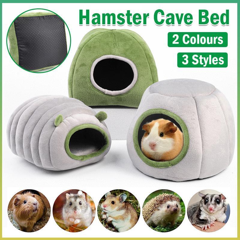Soft Small Animal Guinea Pig Cozy Warm Pet Tent Hamster House Hideout Cave Bed - Grey-Stump