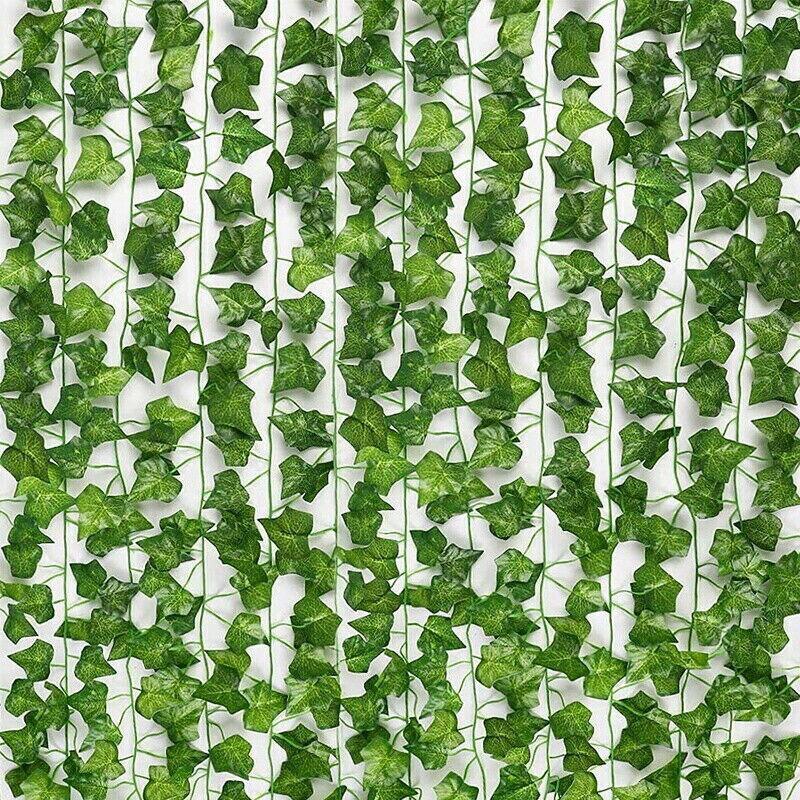 12 X 2M Artificial Ivy Vine Fake Foliage Flower Hanging Leaf Garland Plant Party - Sweet Potato Leaves